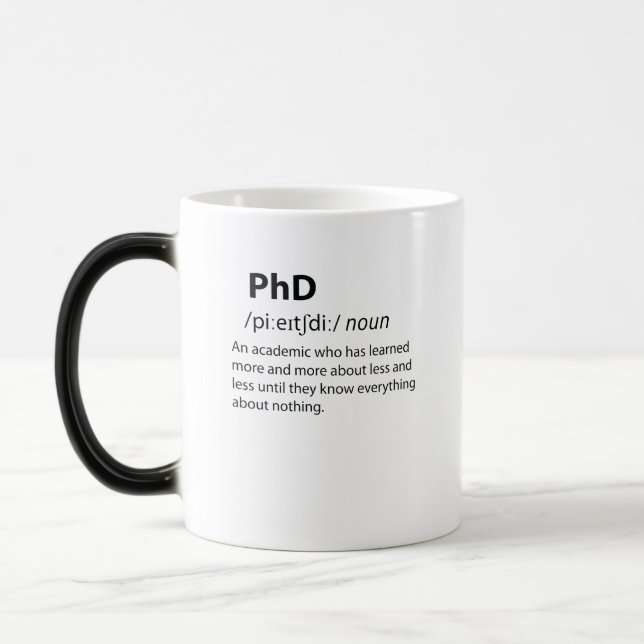 Mug Magic PhD Drôle Dictionnaire Définition (Gauche)