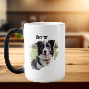 Mug Magic Photo Chien de Berger Australien Blanc/Noir Person