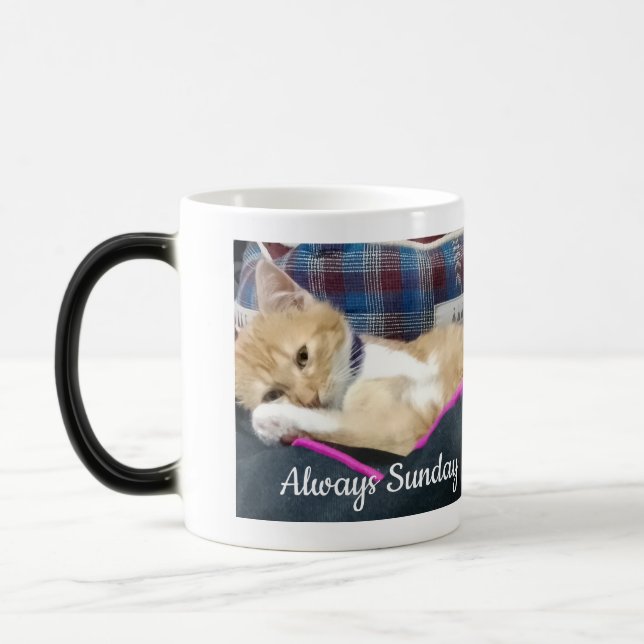 Mug Magic Photo d'un chaton roux humour texte (Gauche)