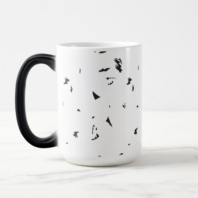 Mug Magic photo en noir et blanc d'un troupeau d'oiseaux (Gauche)