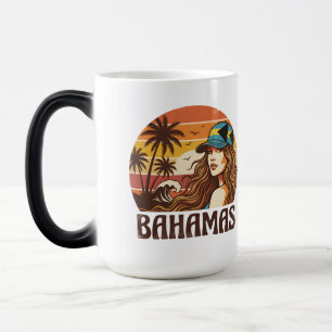 Mug Magic Photo personnalisé Rétro Bahamas Plage tropicale  