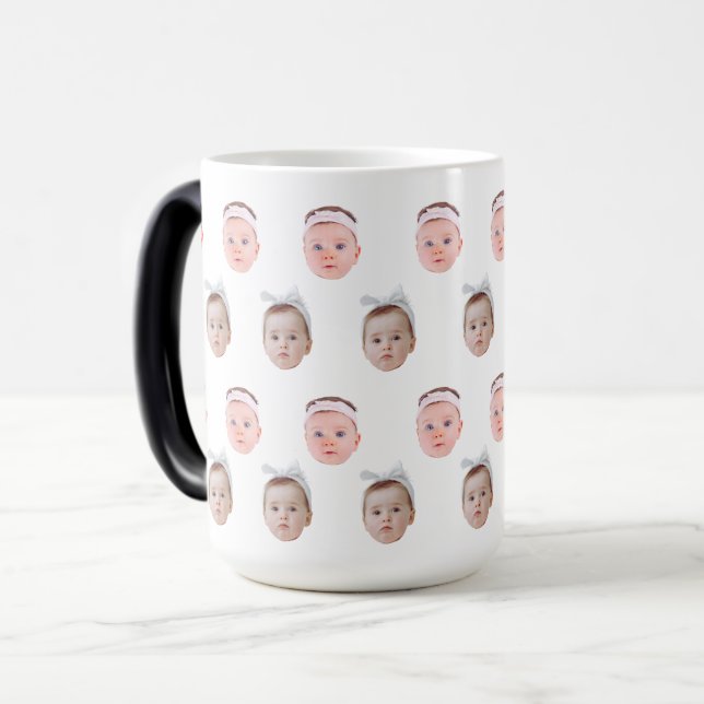 Mug Magic Photo Personnelle, Visage Personnalisé, Visage Per (Devant gauche)