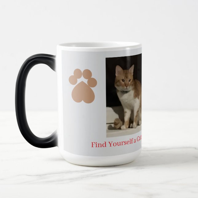 Mug Magic Photos de chaton roux,  (Gauche)