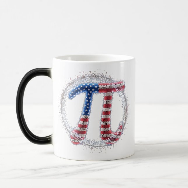 Mug Magic Pi rouge, blanc et bleu (Gauche)