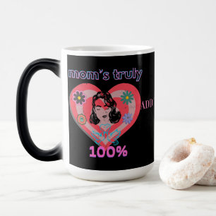 Mug Magic Pink Retro Coeur maman maman maman maman maman mam