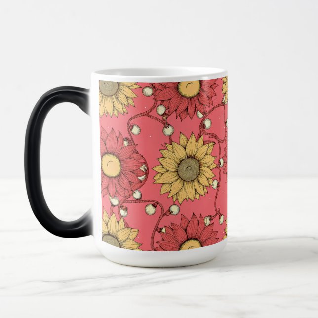 Mug Magic Pink Sunflowers Christmas (Gauche)