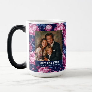 Mug Magic Pivoines Botaniques Fleur Père Photo Élégant