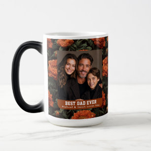 Mug Magic Pivoines Hawaïennes Fleur Premier Père Photo Éléga
