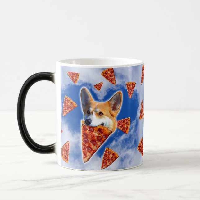 Mug Magic Pizza de Chien de Corgi (Gauche)