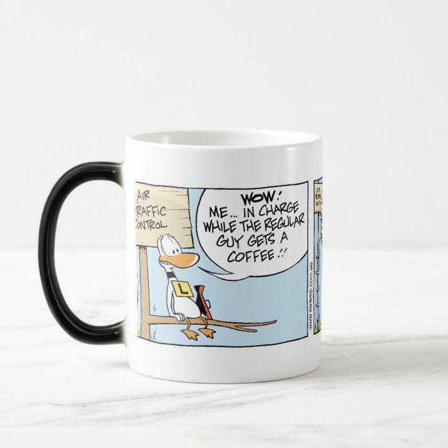 Mug Magic Plaisanterie de café d'aviation (Gauche)