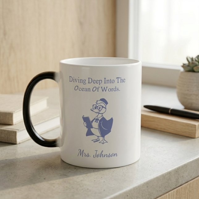 Mug Magic Plongeant profondément dans l'océan des mots Conce (Créateur téléchargé)