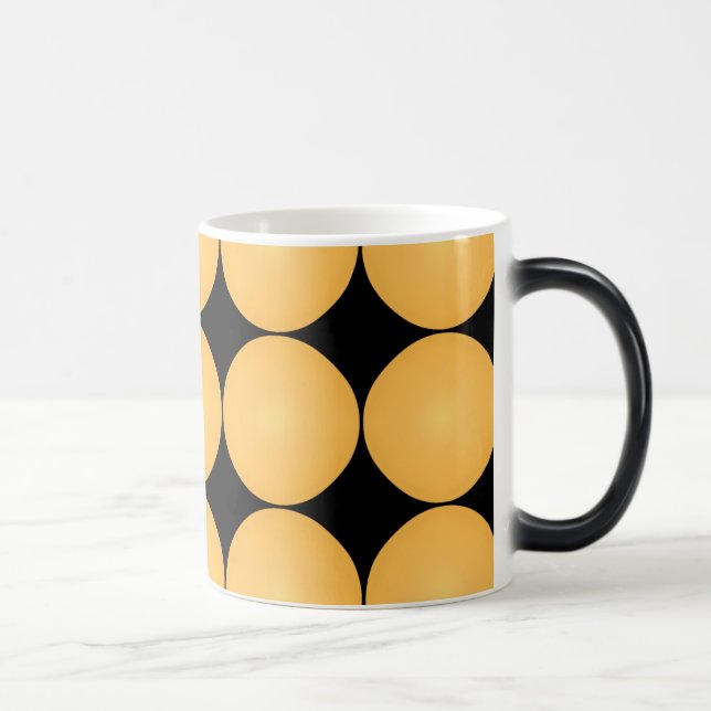 Mug Magic Pointe Polka Jaune Design Moderne (Droite)