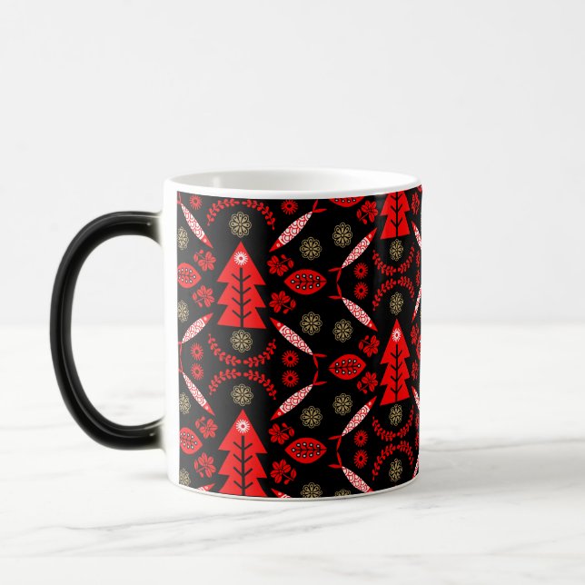 Mug Magic Poisson d'art populaire nordique (Gauche)