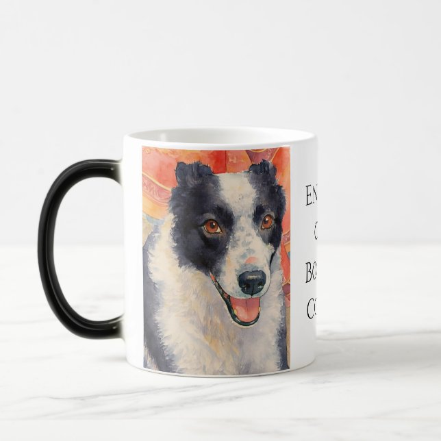 Mug Magic Portrait numérique de Border Collie (Gauche)