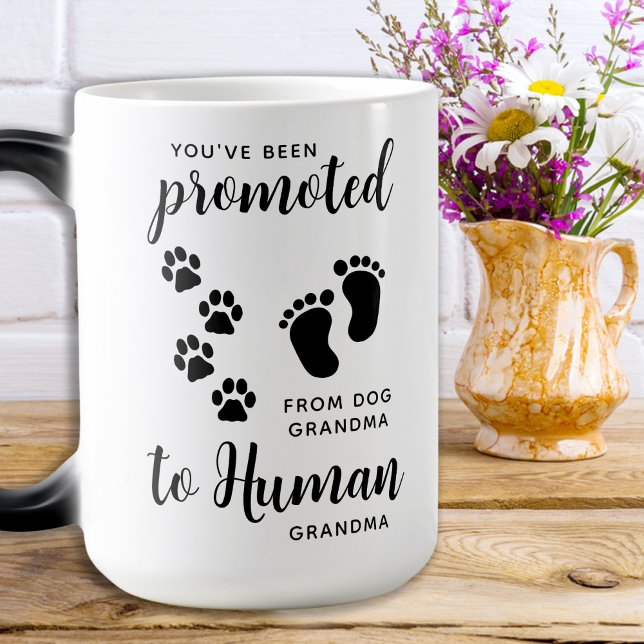 Mug Magic Promoté À Grand-Mère Personnalisé Amoureux des chi (Créateur téléchargé)