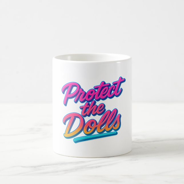 Mug Magic Protégez les poupées Neon Retro Art (Centre)