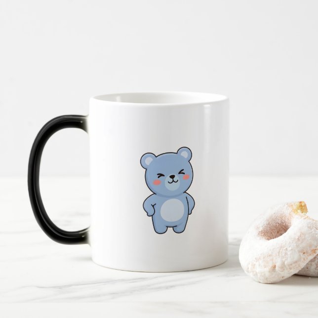 Mug Magic Proud Bear Minimal Kawaii Style (Avec donut)