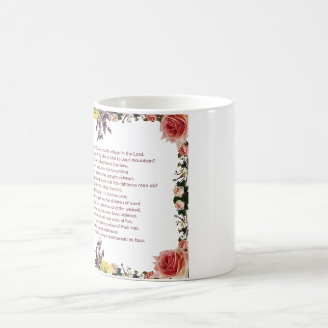 Mug Magic Psaume 11 Ecriture Art - Confiance dans le Seigneu (Centre)