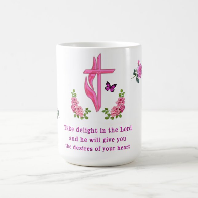 Mug Magic Psaumes 37:4 Fais tes délices dans l'Éternel  (Centre)