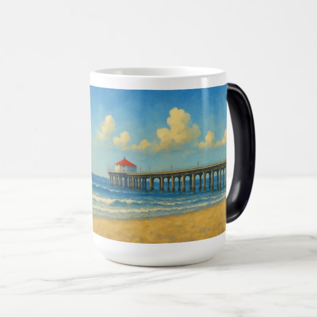 Mug Magic Quai de Manhattan avec toit rouge (Devant droit)