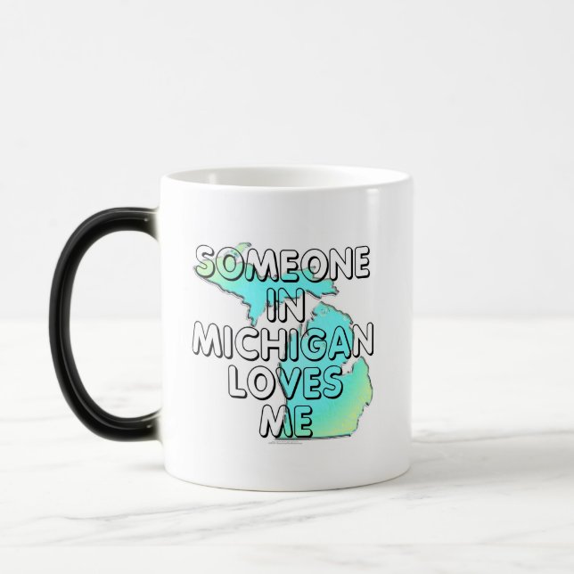 Mug Magic Quelqu'un au Michigan m'aime (Gauche)