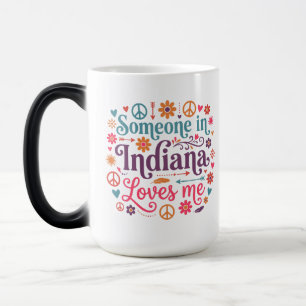 Mug Magic Quelqu'un dans l'Indiana m'aime - Design Boho Hipp