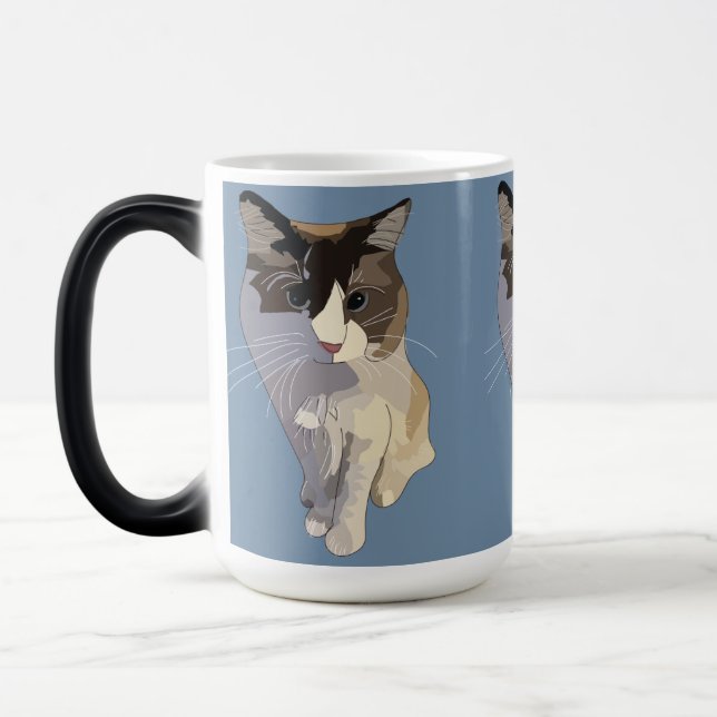 Mug Magic Ragdoll cat, Dusty Blue (Gauche)