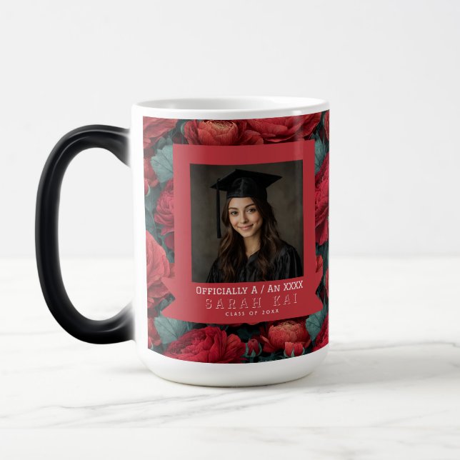 Mug Magic Ranunculus Floral Diplômé de Collège Tendance (Gauche)