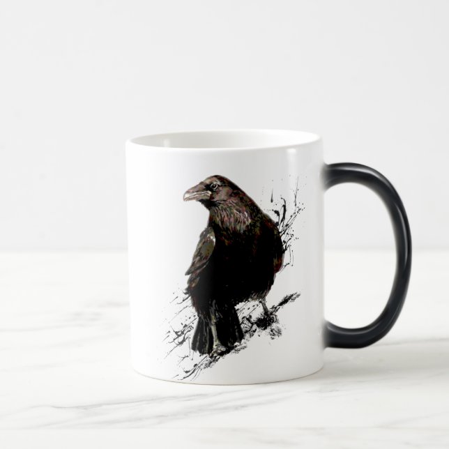 Mug Magic Raven Bird Graphisme Art Faune Art Animal Art (Droite)