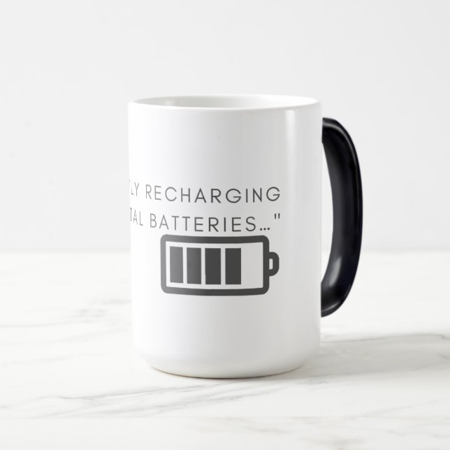 Mug Magic Recharger les batteries mentales  (Devant droit)