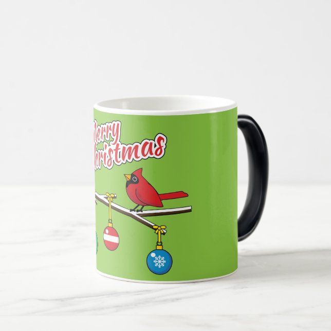 Mug Magic Red Cardinal on Christmas (Devant droit)
