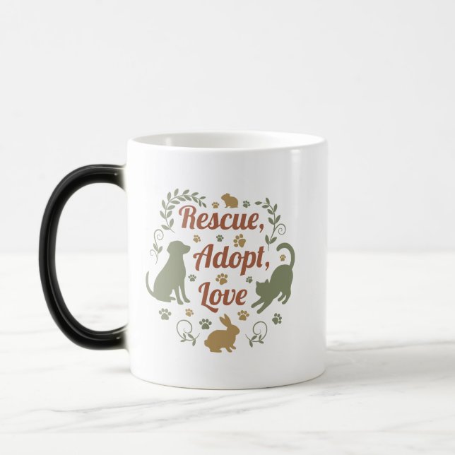 Mug Magic Rescue, Adopt, Love (Gauche)