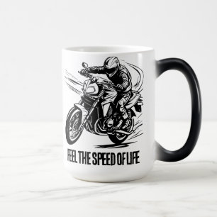 Mug Magic Ressentez la vitesse de la vie, coureur en mouveme
