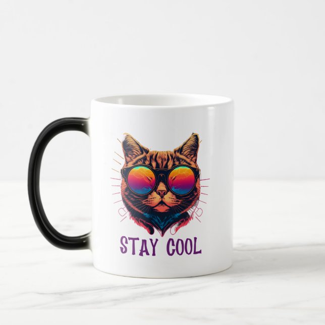Mug Magic Restez cool avec notre chat dans les nuances (Gauche)