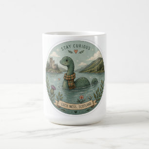Mug Magic Restez Curieux Cozy Cryptide Nessie Monstre du Loc