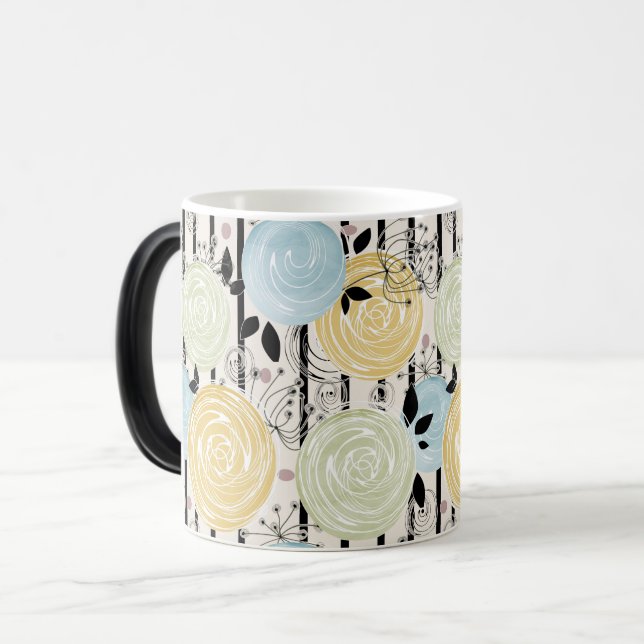 Mug Magic Rétro, abstract flowers (Devant gauche)