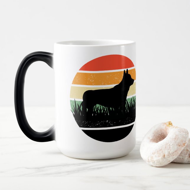 Mug Magic Retro Corgi Sunset (Avec donut)