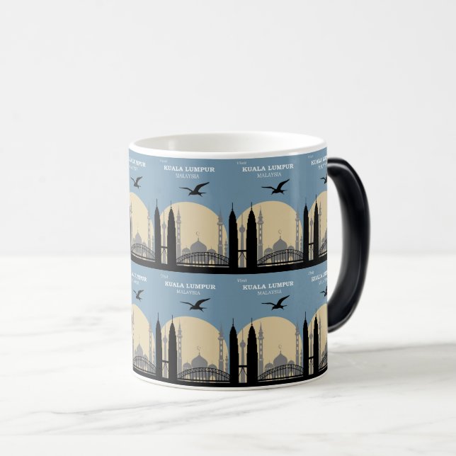Mug Magic Retro Kuala Lumpur Voyage : City Skyline (Devant droit)