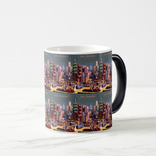 Mug Magic Retro San Francisco Travel Golden California (Devant droit)