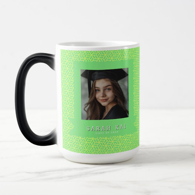 Mug Magic Réunion de classe de motif hexagonal classique (Gauche)