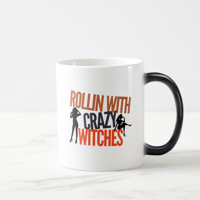 Mug Magic Rollin Avec Sorcières Folles Drôle Halloween (Droite)