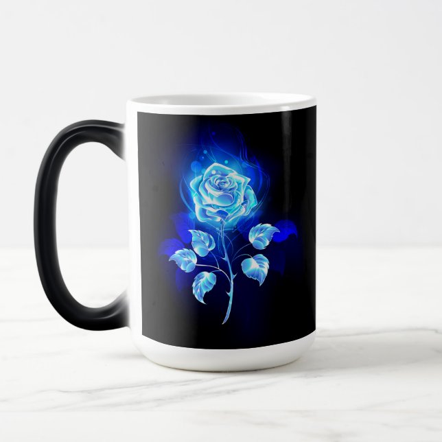 Mug Magic Rose Bleue Brûlante (Gauche)