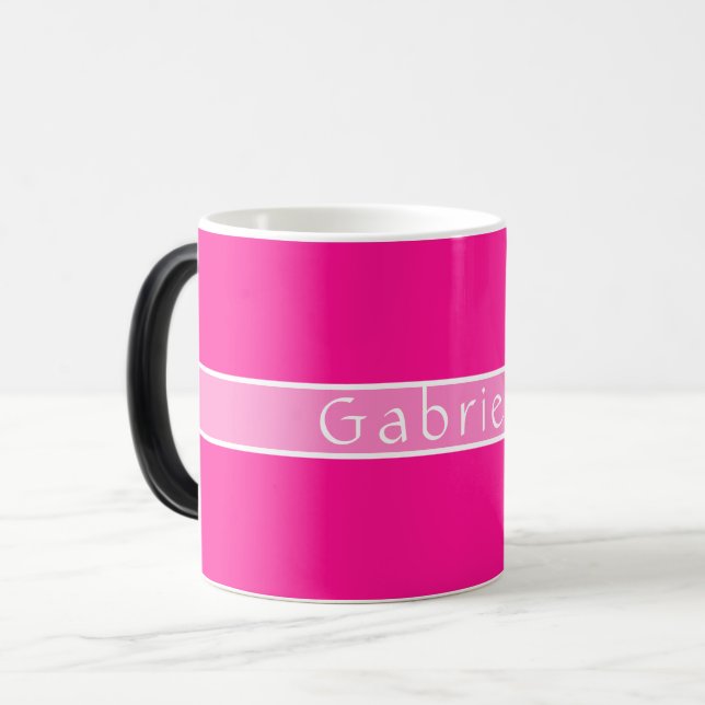 Mug Magic Rose chaud personnalisé simple (Devant gauche)