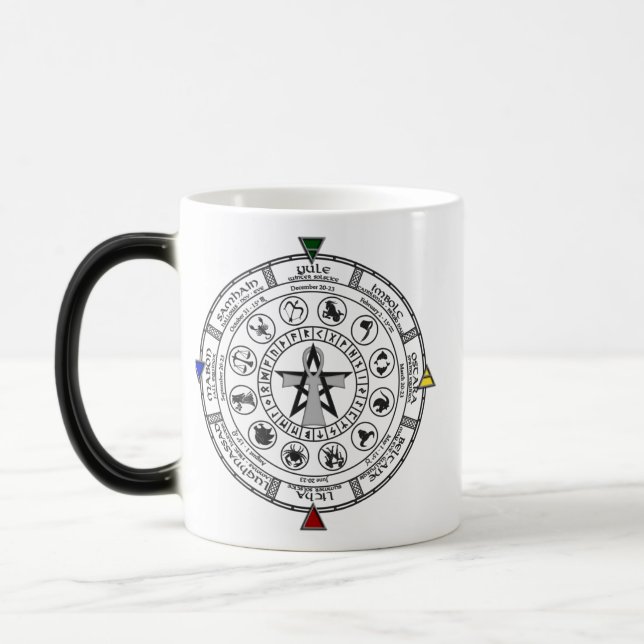 Mug Magic Roue des runes de Sabbats de zodiaque d'année (Gauche)