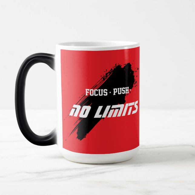 Mug Magic Rouge de Fitness Motivationnel (Gauche)