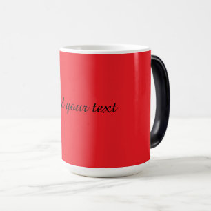 Mug Magic Rouge, rouge uni, modèle pour texte noir,