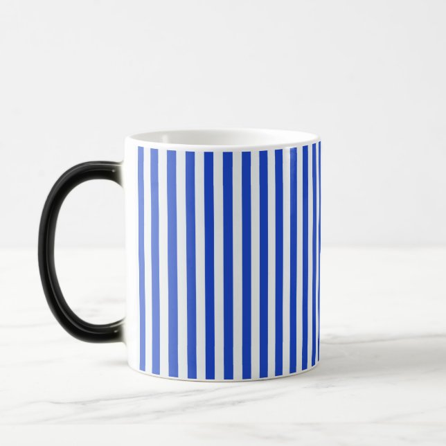 Mug Magic Royal Blue Combination Stripes par Shirley Taylor (Gauche)