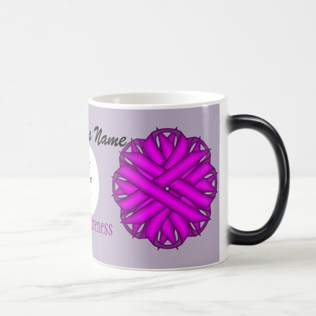 Mug Magic Ruban à fleurs violettes Modèle par Kenneth Yoncic (Droite)