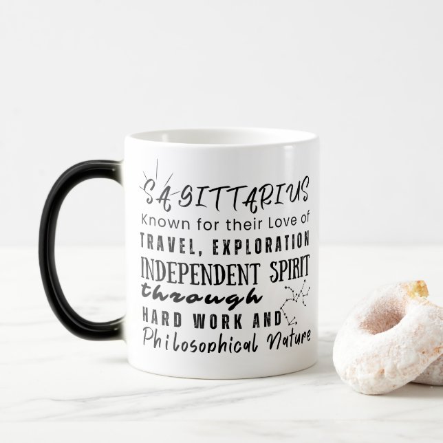 Mug Magic Sagittarius Citations Motivationnelles Signe Zodia (Avec donut)