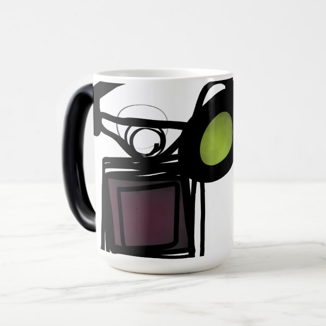 Mug Magic Salutations de Philydion : Abstrait noir & blanc (Devant gauche)